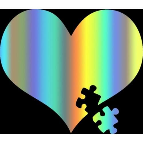 S51002 Various Sizes/Colors Car Stickers Vinyl Decal Autism Awareness Hear Motorcycle Decorative Accessories Creative Waterproof