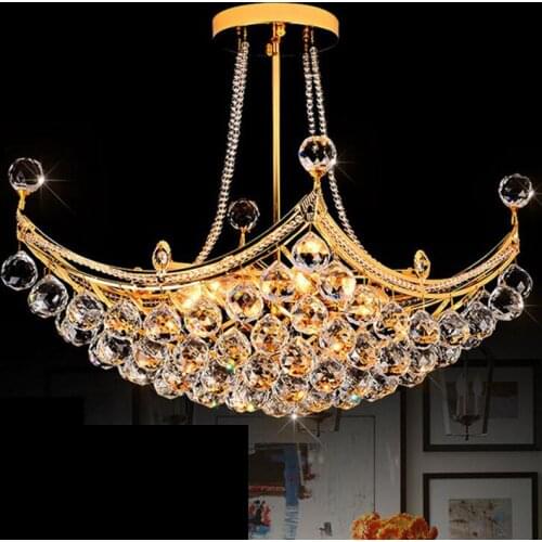 Silver Simple Living Room Lamp Bedroom Lighting Golden Crystal Chandelier Modern Individuality Restaurant Lighting led lighting