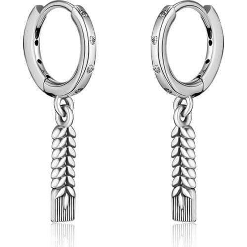 Earrings For Women Brincos Sterling-Silver-Jewelry Braided Earring Silver 925 Brinco Para as Mulheres Oorbellen Free Shipping