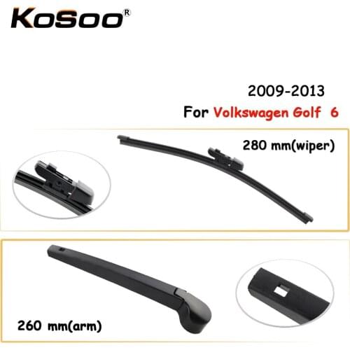 KOSOO Auto Rear Car Wiper Blade For Volkswagen Golf 6,280mm 2009-2013 Rear Window Windshield Wiper Blades Arm,Car Accessories