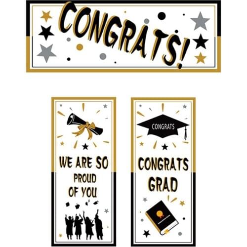 Decoration Couplet Banner Graduation Backdrop Door Curtains Banners Gift Background Reused Party Decorations Photo Prop Wall