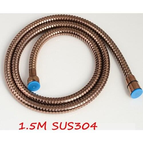 Vidric Wholesale SUS304 Stainless Steel 1.5m Shower Hose Flexible Bathroom Water Rose Gold Finish Plumbing Pipe for hand shower