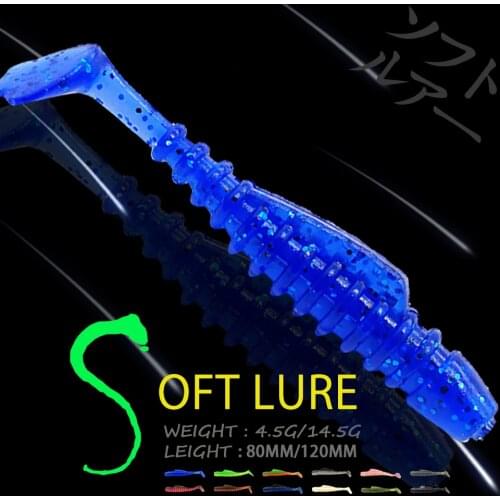 WALK FISH 5PCS/3PCS 80MM/120MM Soft Lure Floating Bait Easy Shiner Artificial Silicone Jigging Bait Wobblers Bait Fishing Tackle