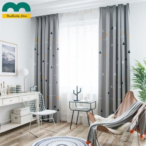 Nordic Style Curtain Custom Embroidered Curtains for Living Dining Room Bedroom Window Blackout Curtain Drapes Multicolor