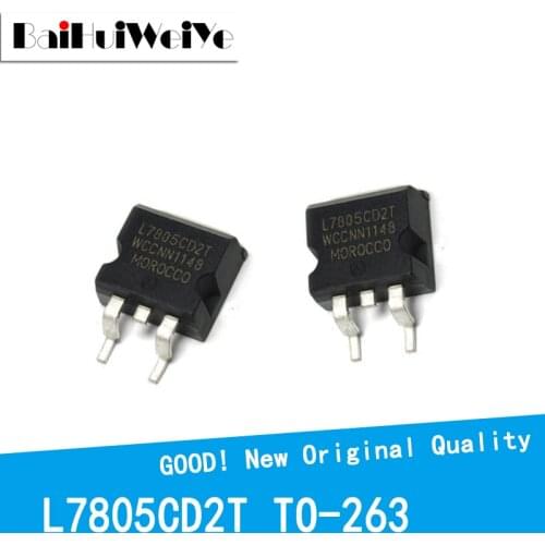 10PCS/LOT L7805CD2T 7805 L7805C2T TO-263 New and Original IC Chipset MOSFET MOSFT TO263 Three-terminal voltage regulator