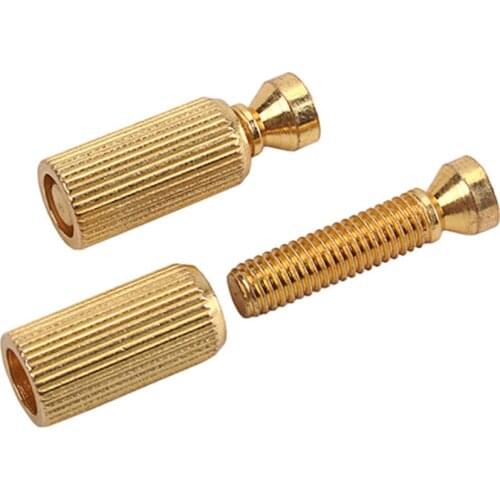 2pcs Electric Guitar Tremolo System Bridge Studs Adjustable Golden