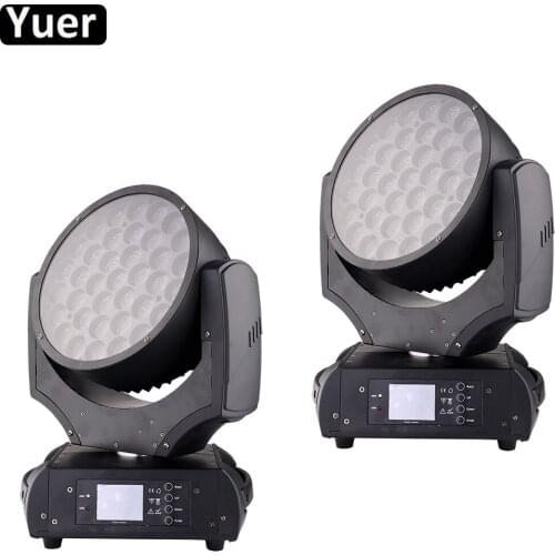 2Pcs/Lot 2019 NEW Stage Light 37x20W LED RGBW 4IN1 Zoom Wash Moving Head Light LED Light Party Light DJ Stage Night Club