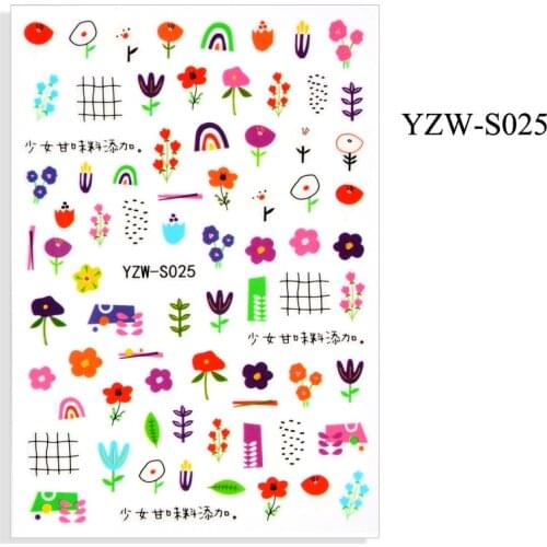 3D Nail Sticker Little Flowers Slider Nails Art Decoration Wraps Decals Design Adhesive Manicure Tips Stickers Pegatina