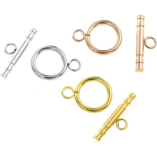 5sets Stainless Steel OT Toggle Clasps Toggle Clasps Buckle Connectors For DIY Bracelet Necklace Jewelry Making Finding Supplies