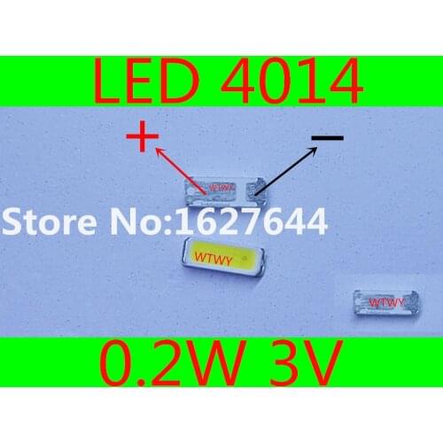 50pcs LED 4014 LED Backlight TV High Power 0.2W 3V Cool white LED Backlight For LG LED LCD TV Backlight Application