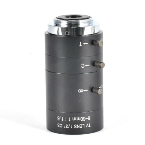 6-60mm Manual Iris Zoom CCTV Camera Lens 1/3" CS-Mount 1:1.6 f DIY Night Vision