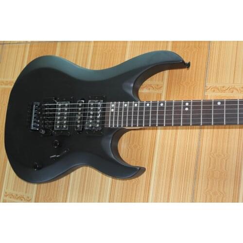 Free shipping custom 6 string guitar,matte black basswood body ,stars inlay,maple neck,tremolo bridge,HH pickup,black hardware