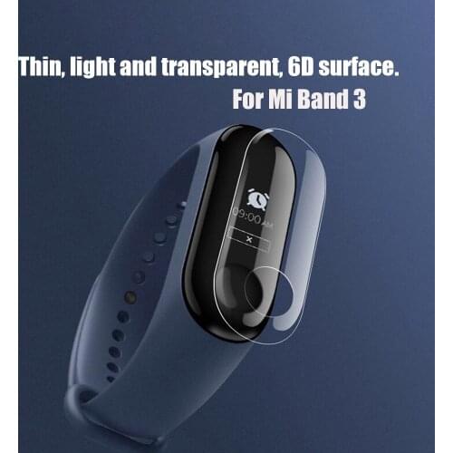6D Screen Protective Film For Xiaomi Mi Band 3 Screen Protector Miband2 Mi band 2 HD Ultra Thin Anti-scratch Protective Film