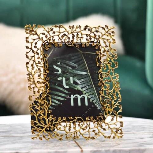 Aluminum Alloy Photo Frame Metal Picture Frame Tabletop Decorative Photo Frame Real Clear Glass Front Cover MJ