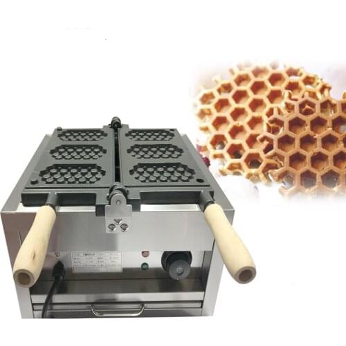 Free Shipping Commercial Diamond Shape Waffle Maker Machine with Non stick coating Honeycomb waffle machine