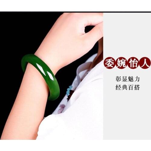 Feng Shui pavilion and jade bracelets Jade bracelet female Jade Jade bracelet with certificate lady Bracelet