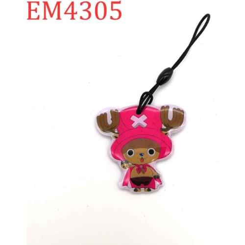 125Khz Rewritable Blank Card Keyfob Smart Tag RFID Proximity T5577 EM4305 Token Tag Cartoon Keychain Key Ring Access Control 1