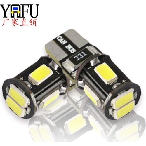 Decode T10 5630 6smd 6LED high brightness decode side lamp trunk light door lamp license plate lamp