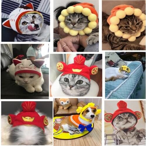 Pet Decorative Cap Cat Hat Cute cat and dog Christmas Halloween dress tiara wig cat hat pet decoration pet supplies