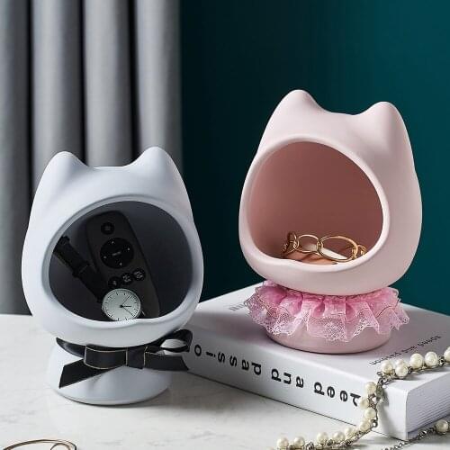 Domestica cane gatto figurine moderne Candy Fruit key Desktop home decor contenitore di stoccaggio home Office storage box