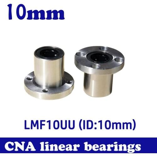 Hot sale 1pc LMF10UU 10mm flange linear ball bearing for 10mm linear shaft CNC