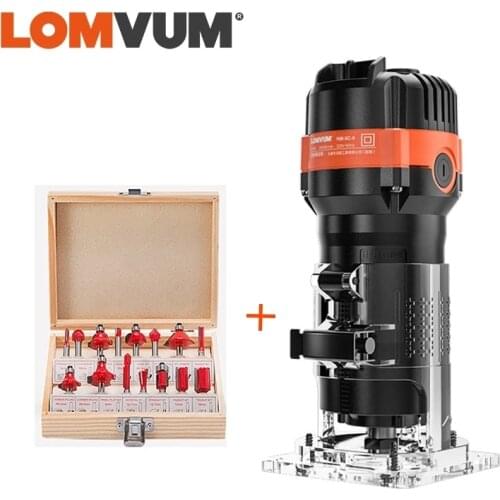 LOMVUM 470W 230V Woodworking Router Machine Electrict Trimmer Wood Milling Cutting Hand Routere Power Tools