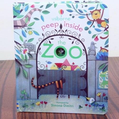 3D Cardboard Color English Story Books 14 Pages with Hollow Fairy Tale Animals Dinosaur Kids Early Learning Book Toy 19.5*16.5cm