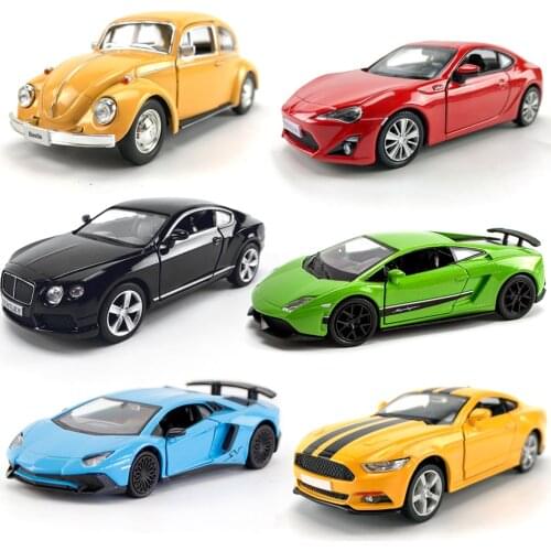 1/36 Scale Diecasts Vehicle Toys Muscle Car Vintage Car Simulation Pull Back Alloy Model Car Pull Back Toys For Boy Kids Gifts