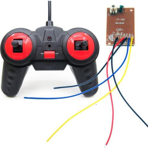 DIY Remote Control Cars 4CH 27MHZ 49MHZ Controller+Receiver Board Transmitter w/Indicator Light for Children Boys Toys