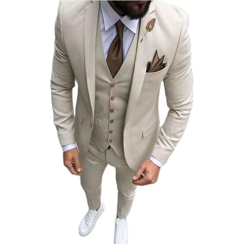 Men Suits Terno Mens Suit 3 Pieces (Jacket+Pants+vest) Anzug Herren Ternos Para Hombre Terno Masculino Slim Fit Blazer
