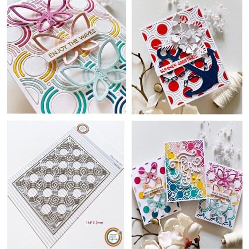 New 2021 Round Frame Hot Sale Scrapbooking cutting Dies Metal Stencils for Craft Embossing Paper Stencil Template for DIY Making