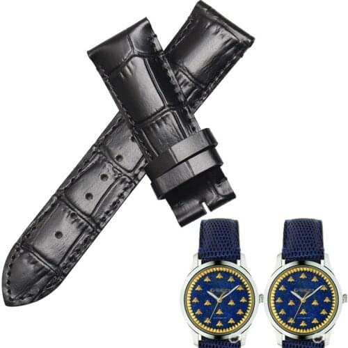 WENTULA Watchbands For G-TIMELESS YA1264122 Calf-Leather Genuine Leather Straps Watch Band