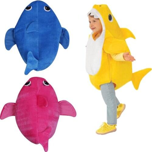 Unisex Deluxe Shark Cosplay Toddler Funny Cute Ocean Animal Attack Costume Halloween Onesie Clothes For Baby Children E42A13