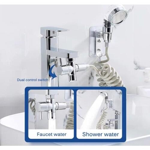 Handheld External Shower Set for Bathroom Face Basin Hair Salon w/1.5m Hose