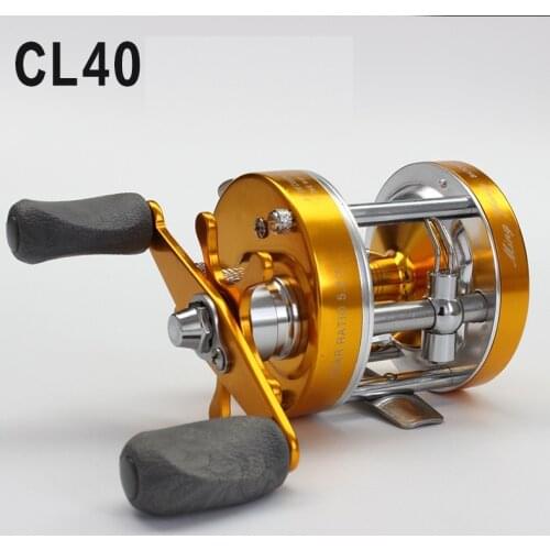 CL40 Fishing Reel Aluminum alloy Saltwater Bait casting Reel Full Metal Carp Drum Wheel Speed Ratio:4.2:1 Pesca Right/Left Hand