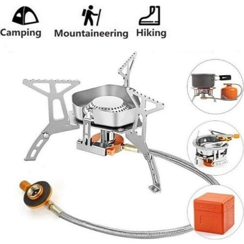 Foldable Mini Windproof Camping Gas Stove Outdoor Cooking Stove Gas Split Burner