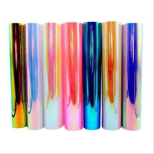 SUNICE Laser PVC Vinyl Film Craft Glossy lettering Films self adhesive cutting vinyl for Design Cup Holographic Sticker 30*100m