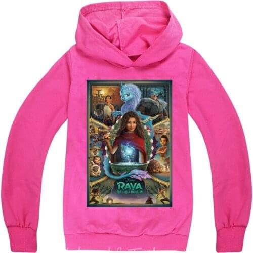 2021 Girls cute Raya and The Last Dragon Hoodie Kids Clothes Funny Hoodies for Teen Girls Baby Boys Sweatshirt Children Costume