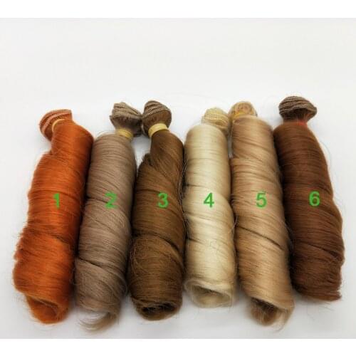 6PCS/LOT 15CM DIY Doll BJD Hair Culry Doll Hair For Doll Wigs