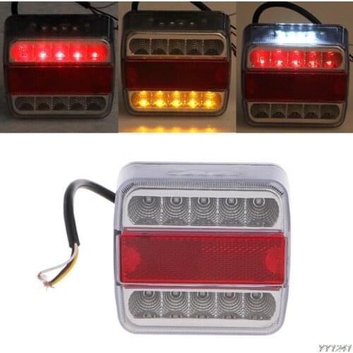 QILEJVS DC 12V 14 LED Truck Car Trailer Boat Caravan Rear Tail Light Stop Lamp Taillight-W212