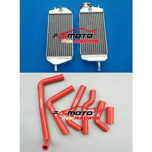 RED Hose + Aluminum Radiator For Gas Gas MX/SM/EC 125/200/250/300 2007-2015 EC200 EC250 EC300 2014 2013 12 11 10 08 09