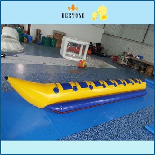 6.4m8 seat 0.6mmpvc inflatable banana boat, water game towing boat