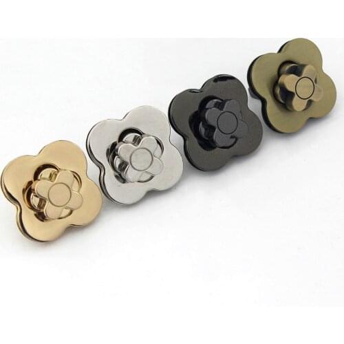 1pcs Metal Flower Shape Turn Lock High-quality Twist Lock Clasp Leather Craft Women Bag Handbag Shoulder Bag Purse DIY Hardware