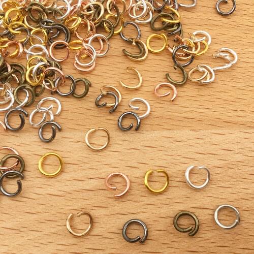 100pcs/lot 7 Colors Iron Open Jump Rings Split Ring Connectors for Necklace Bracelets Accessories Jewelry Making
