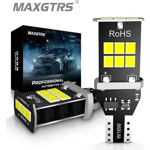 2x Genuine T15 W16W 921 912 White LED Canbus No Error Backup Car Reversing Light Bulb Backup Light Turn Signal Light Brake Lamp