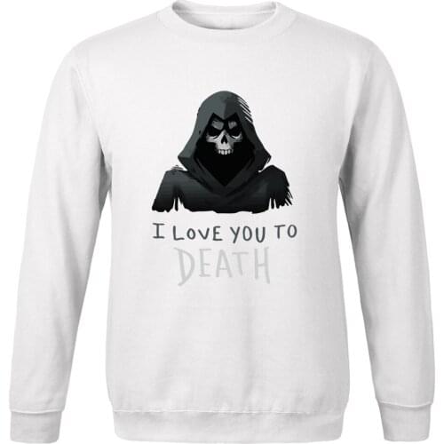 2020 Horror Vintgae Printed hoodies Mans Hip Hop Warm I Love You To Death Streetwear handsome Swearshirts spring autumn Clothing