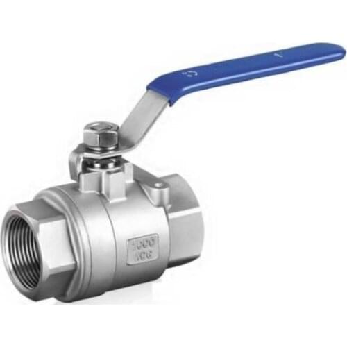 304 BSP 1/4"3/8" 1/2" 3/4"1" 1-1/4" 1-1/2" Female Stainless Steel SS304 2P Full Port Ball Valve with Vinyl Handle Thread Valves