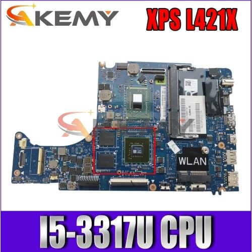 Akemy CN-0671W2 671W2 FOR Dell XPS L421X Laptop Motherboard QLM00 LA-7841P REV:1.0(A00) I5-3317U Mainboard notbook pc