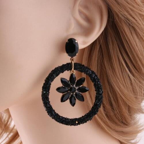 Bohemian resin crystal earrings for women Oorbellen fashion jewelry earrings statement earrings ladies gift