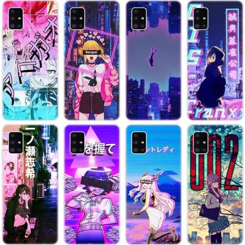 Vaporwave Glitch Anime Soft Case for Samsung Galaxy A40 A41 A42 A50 S A51 A52 A70 E A71 A72 A80 A82 A90 Quantum 2 Silicone Cover